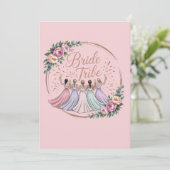 Bruidsstam Custom Naam Bachelorette Feestje Bedankkaart (Staand voorkant)