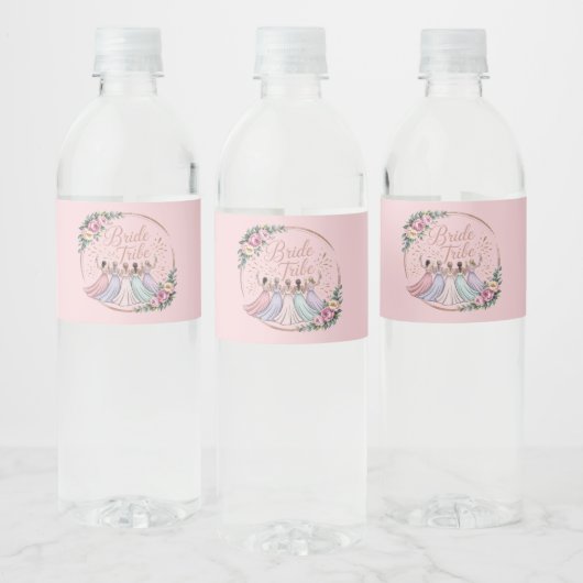 Bruidsstam Custom Naam Bachelorette Feestje Waterfles Etiket (Flessen)