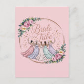 Bruidsstam Custom Naam Verlovingsfeestje Briefkaart (Voorkant)