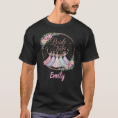 Bruidsstam Custom Naam Verlovingsfeestje T-shirt (Voorkant)