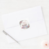 Bruidsstam Custom Naam Verlovingsfeestje Vierkante Sticker (Envelop)