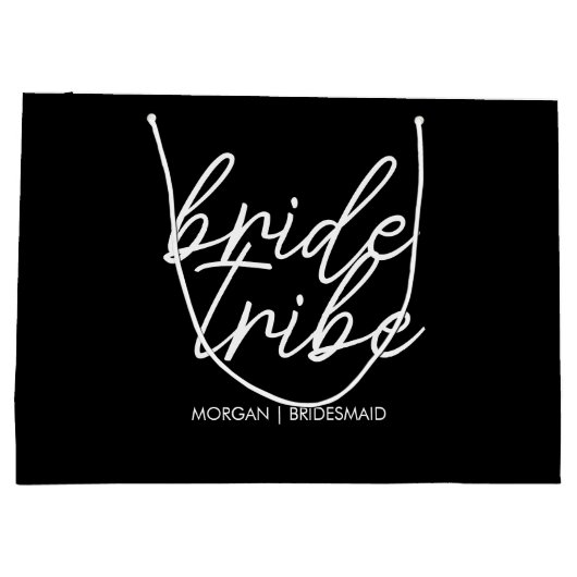 Bruidsstam | Getuige van de bruid Bruidsmeisje Mod Groot Cadeauzakje (Achterkant)