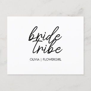 Bruidsstam   Moderne bloemenmeisje voor een trouwf Briefkaart