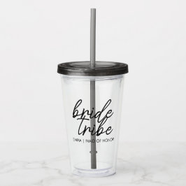 Bruidsstam | Moderne, gepersonaliseerde bruidsmeis Acryl Drinkbeker