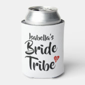 Bruidsstam rode datum hart gepersonaliseerd blikjeskoeler (Blikje Voorkant)