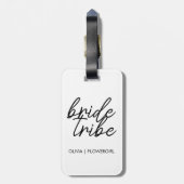 Bruidsstam | Trouw bloemenmeisje modern Bagagelabel (Achterkant verticaal)