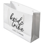 Bruidsstam | Trouw Bloemenmeisje Modern Groot Cadeauzakje (Voorkant Gekanteld)