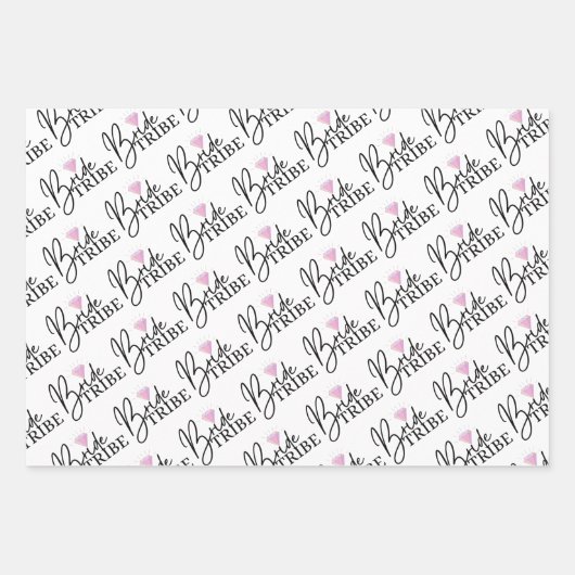 Bruidsstam Wrap Papier Plat Vel Set van 3 (Voorkant)