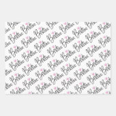 Bruidsstam Wrap Papier Vlak Vel Set van 3 (Voorkant 3)