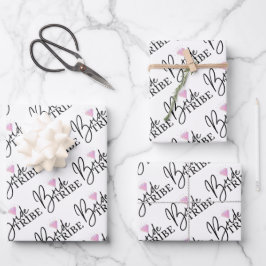Bruidsstam Wrap Papier Vlak Vel Set van 3
