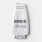 Bruidsstam Zwart en Wit Meisjesuitje Flesjeskoeler (Voorkant)