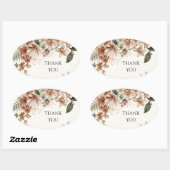 Bruidssticker met Orchidee en Varens Ovale Sticker (Vel)
