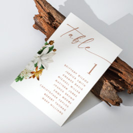 Bruidsstoelenkaart met bloeiende camelia kaart