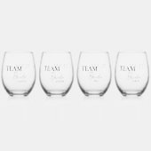 Bruidsstoet Persoonlijk Wijnglas Zonder Voet (Voorkant)