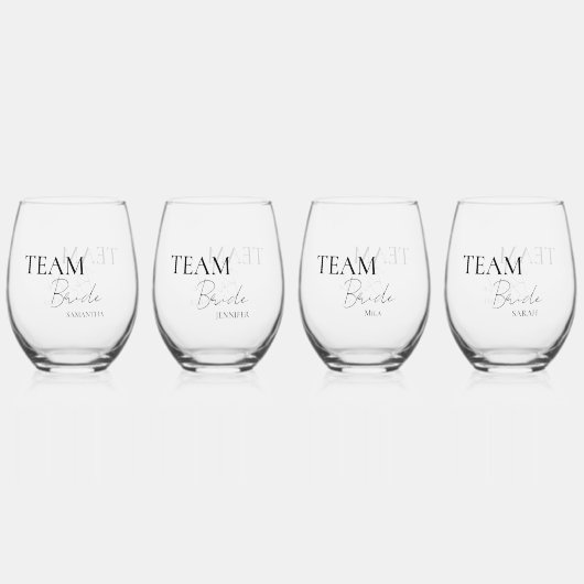 Bruidsstoet Persoonlijk Wijnglas Zonder Voet (Voorkant)