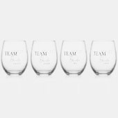 Bruidsstoet Persoonlijk Wijnglas Zonder Voet (Achterkant)