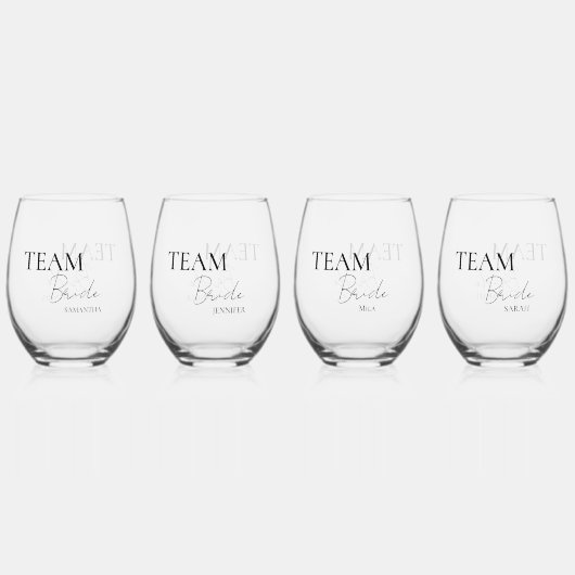 Bruidsstoet Persoonlijk Wijnglas Zonder Voet (Achterkant)