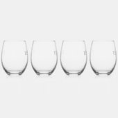 Bruidsstoet Persoonlijk Wijnglas Zonder Voet (Links)