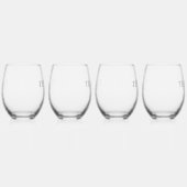 Bruidsstoet Persoonlijk Wijnglas Zonder Voet (Rechts)