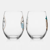 Bruidsstoet  wijnglas zonder voet (Rechts)