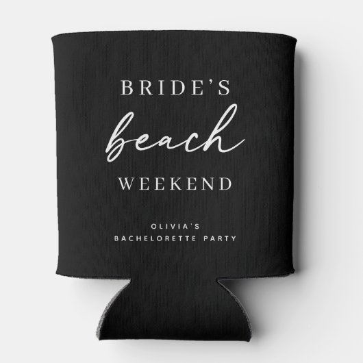 Bruidsstrandweekend | Kust Black Bachelorette Blikjeskoeler (Achterkant)