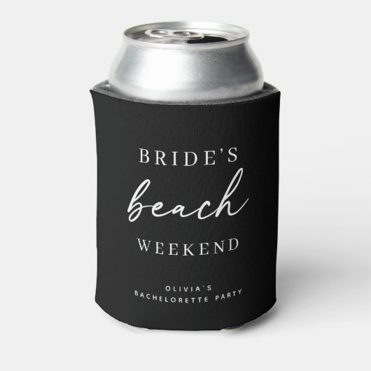 Bruidsstrandweekend | Kust Black Bachelorette Blikjeskoeler (Blikje Achterkant)