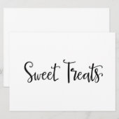 "Bruidssuikers" Bruiloft Favorieten Bord | Calligr Kaart (Voorkant / Achterkant)