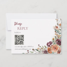 Bruidssuite RSVP-kaart met Pruimenbloesem RSVP Kaartje