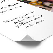 Bruidstaal Herdenkingsstoel Trouwdag Poster (Hoek)