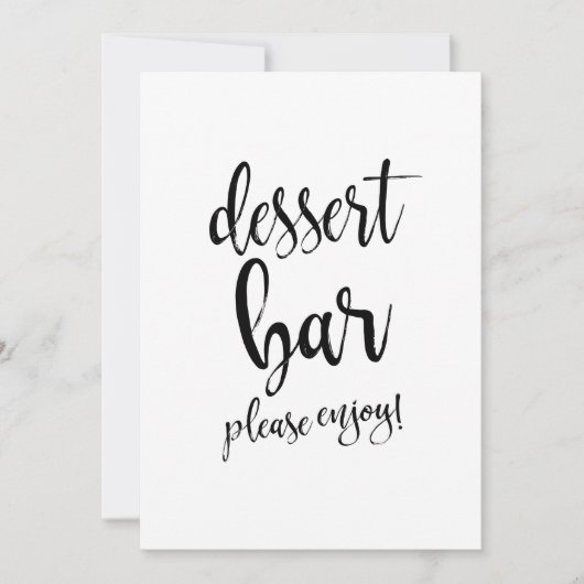 Bruidstaart Bar Betaalbare Calligrafie Bruiloft Bo Kaart (Voorkant)
