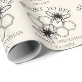 Bruidstaart Bijenbruiloft Cadeaupapier (Rol Hoek)