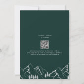Bruidstaart Dennengebergte Smaragdgroene QR-code H Kaart (Achterkant)