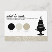 Bruidstaart kleding informatiekaartje (Voorkant)