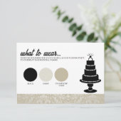 Bruidstaart kleding informatiekaartje (Staand voorkant)