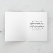 Bruidstaart van drijfhout Gefeliciteerd Kaart (Binnen)