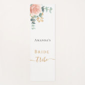 Bruidstam roos goudbloem eucalyptus groen yogamat (Voorkant)