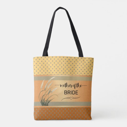 Bruidstas Terrracotta Pampas Gras Trouwtas Tote Bag (Achterkant)