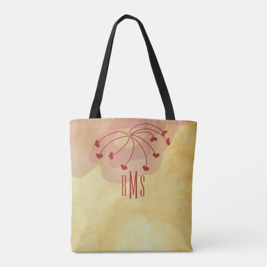 Bruidstas Trousseau Bloementas Aziatisch Geïnspire Tote Bag (Achterkant)
