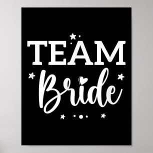 Bruidsteam Bloem Bachelorette Bruiloft Bruid Poster