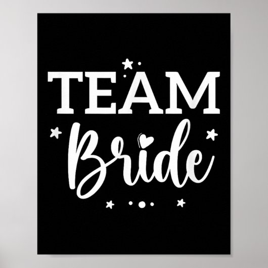 Bruidsteam Bloem Bachelorette Bruiloft Bruid Poster (Voorkant)