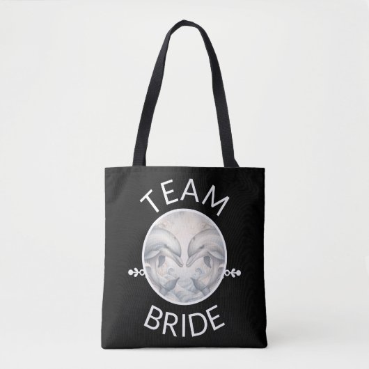 Bruidsteam Dolfijn Stijl Dames Tote Bag (Voorkant)