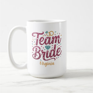 Bruidsteam Glitter Bruidsmeisje Favor Cadeau Koffi Koffiemok