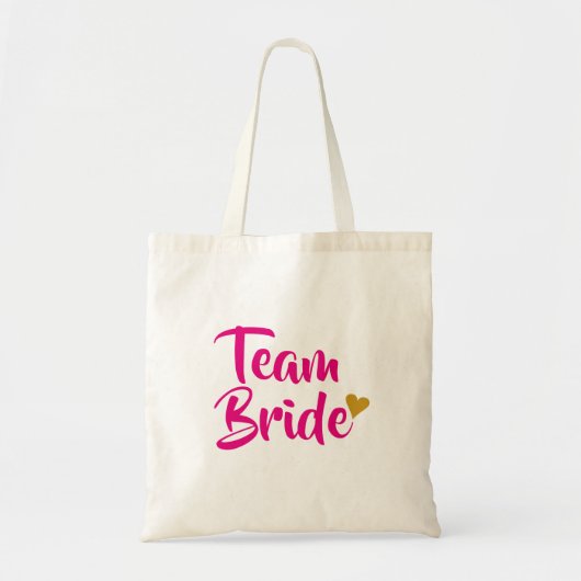 Bruidsteam Gouden Hart Tote Bag (Voorkant)
