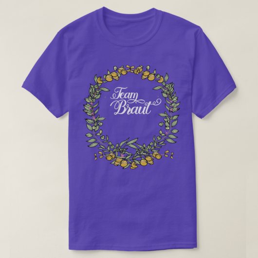Bruidsteam I Bloemenkrans Trouw Boho Stijl Euca T-shirt (Design voorkant)