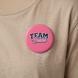 Bruidsteam Moedige Trouwpartij Ronde Button 7,6 Cm