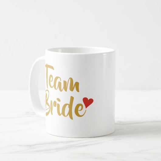 Bruidsteam Rode Hart Koffiemok (Voorkant links)