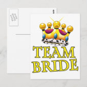 Bruidsteam trouwkroon briefkaart (Voorkant / Achterkant)