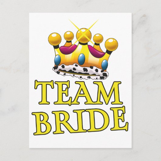 Bruidsteam trouwkroon briefkaart (Voorkant)