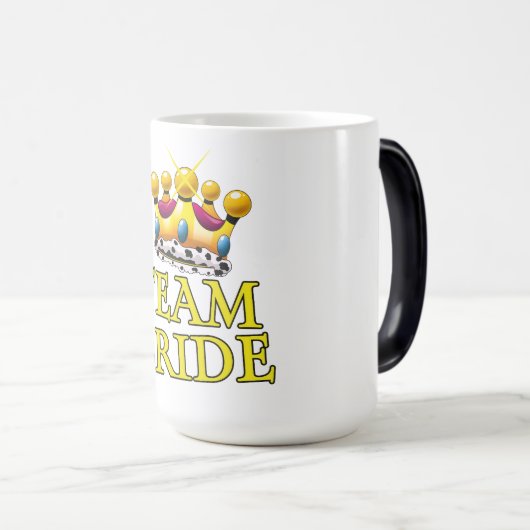 Bruidsteam trouwkroon magische mok (Voorkant rechts)