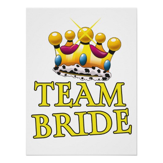 Bruidsteam trouwkroon perfect poster (Voorkant)